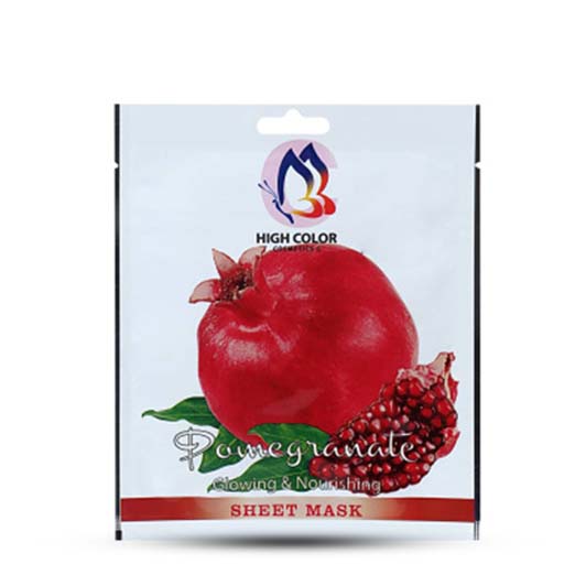 ماسک صورت انار های کالر SHEET MASK Pomegranate HIGH COLOR