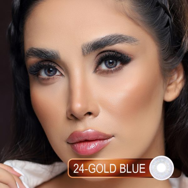 لنز چشم فصلی کانفست رنگ Gold Blue شماره 24