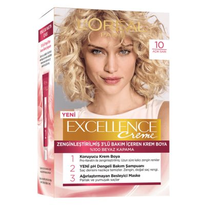 رنگ موی لورال شماره 10 بلوند روشن LOREAL