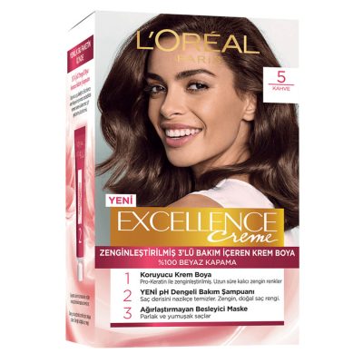 رنگ موی لورال شماره 5 قهوه ای LOREAL