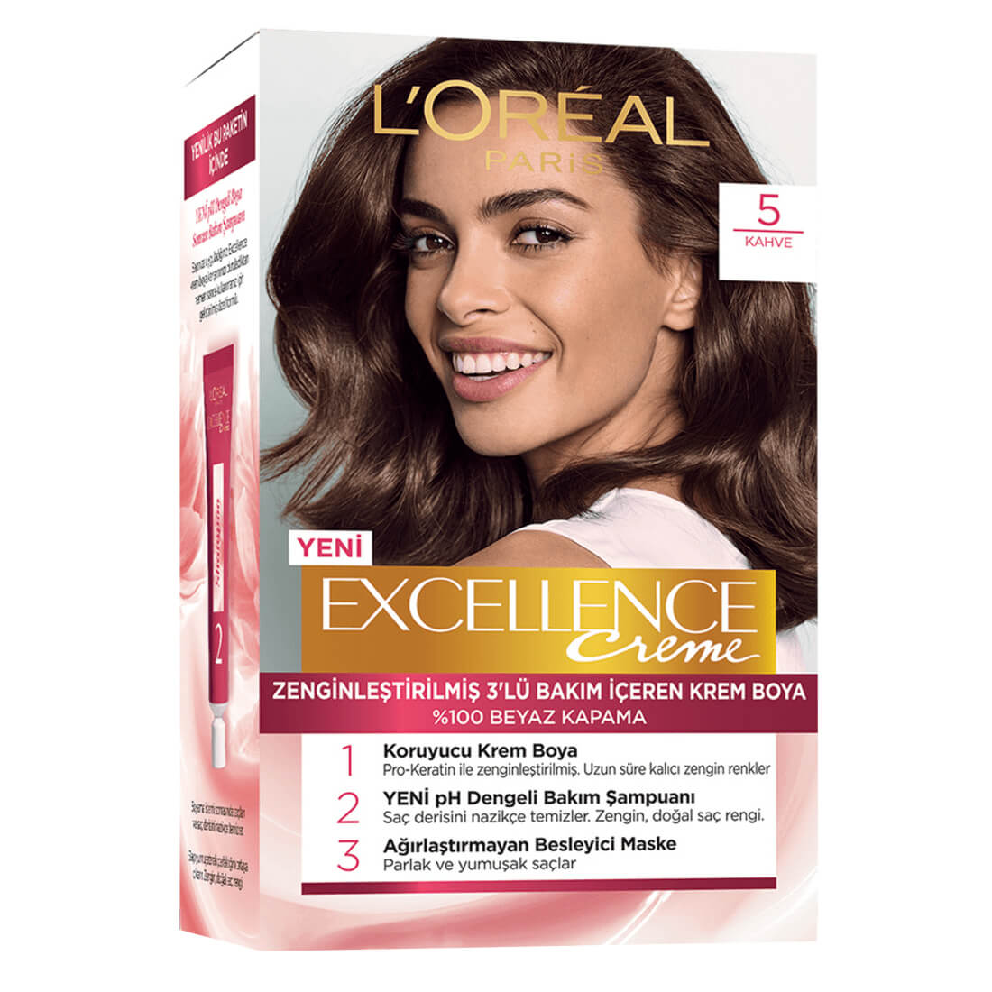 رنگ موی لورال شماره 5 قهوه ای LOREAL