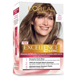 رنگ موی لورال شماره 7/1 بلوند دودی LOREAL