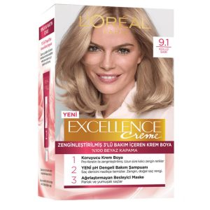 رنگ موی لورال شماره 9/1 بلوند دودی LOREAL