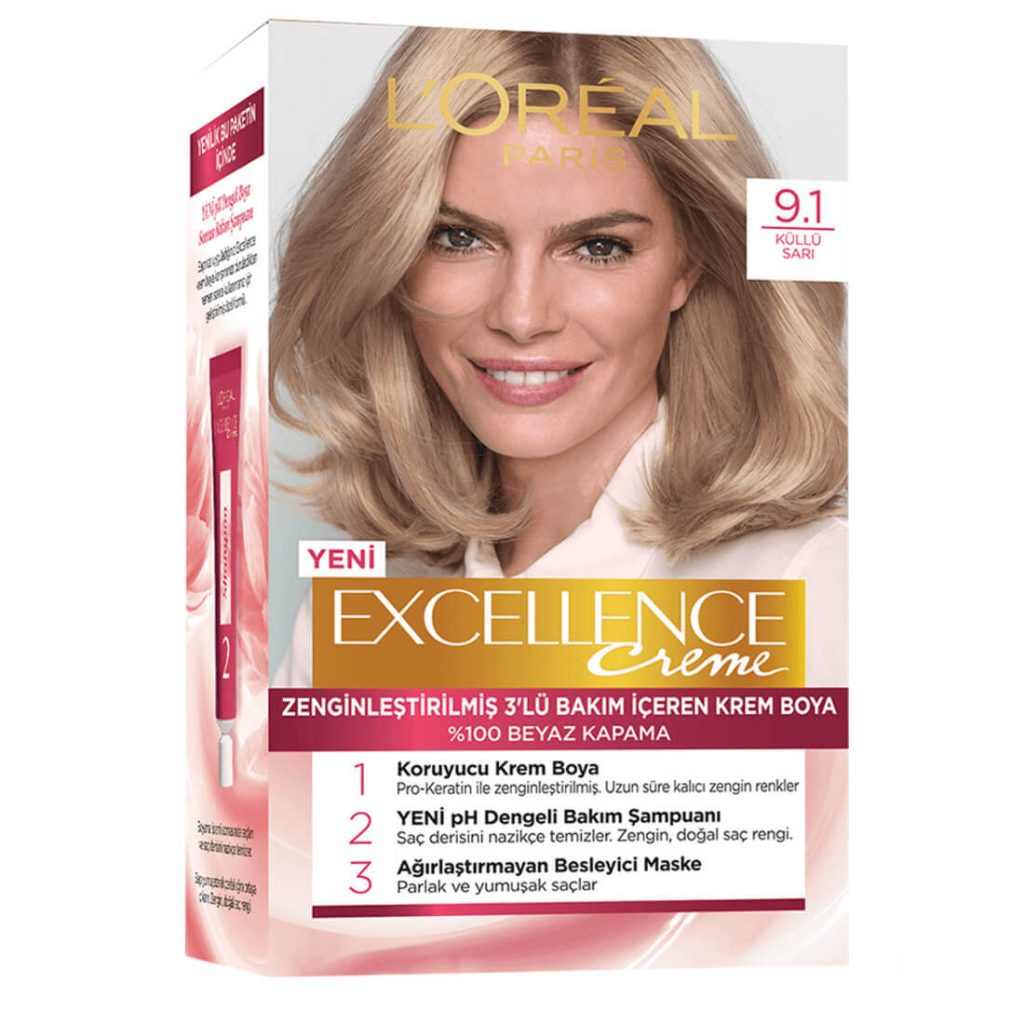 رنگ موی لورال شماره 9/1 بلوند دودی LOREAL